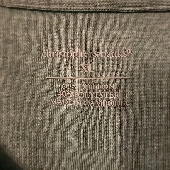 NWT. Christopher & Banks. Short sleeve green/teal top. XL - Picture 2 of 7